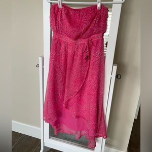 Roxy Strapless Asymmetrical Dress Size Small Pink